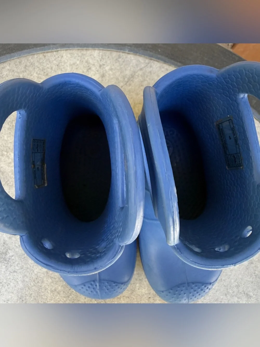 Crocs Kids TODDLERS Unisex Blue Handle It Rain Boots C6 Pull On Rubber Handles